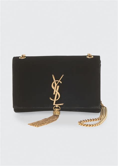 ysl monogramme tassel clutch|Saint Laurent Monogram Suede Tassel Clutch Bag, Black.